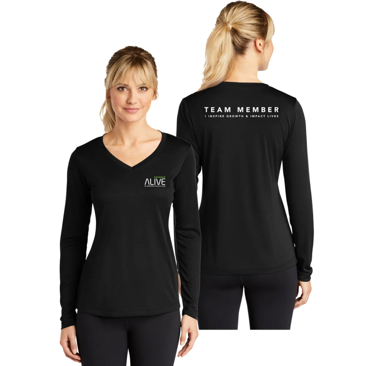 Alive Ladies V-Neck Long Sleeve